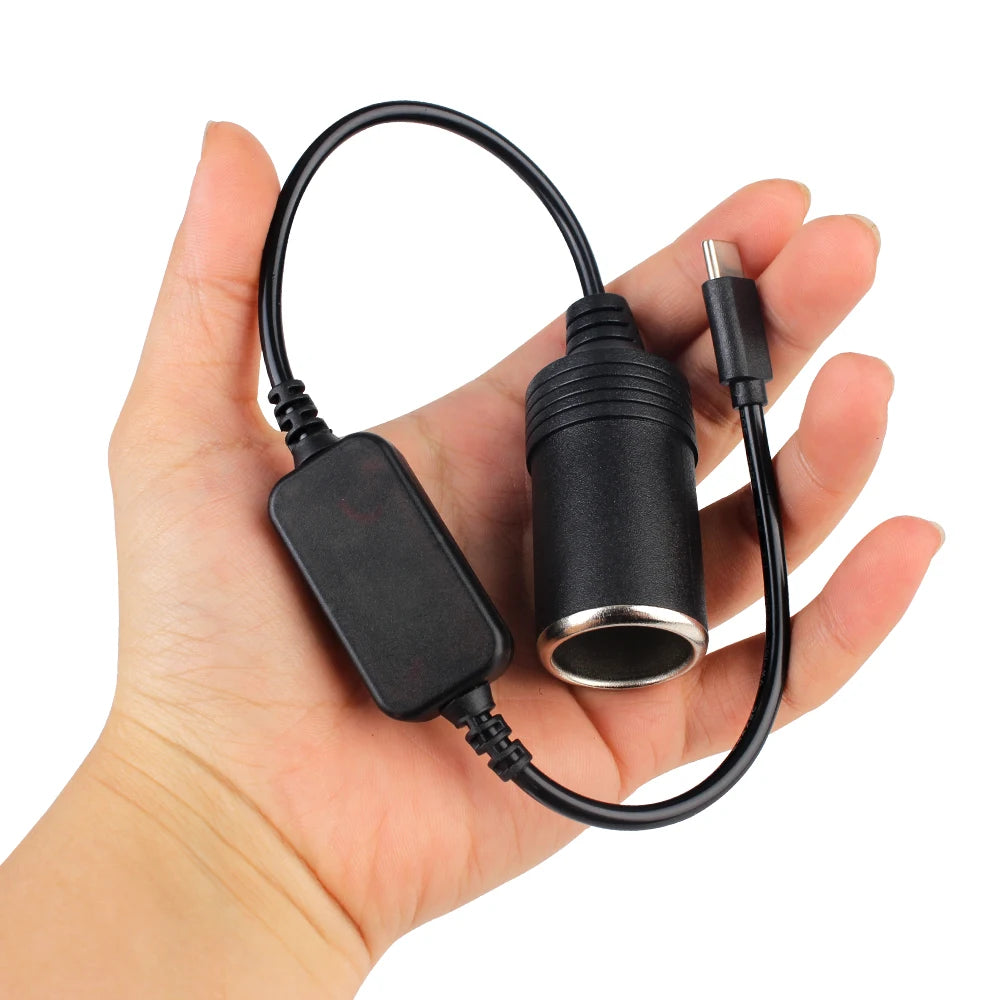Car Electronics Accessories Cigarette Lighter Adapter Converter 1pc Type C Male to Female 5V USB To 12V Cigarette Lighter Socket