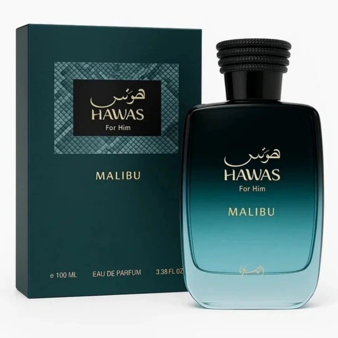 Hawas Malibu by Rasasi 100ml Unisex EDP, Pineapple & Orange Aromatic Fragrance