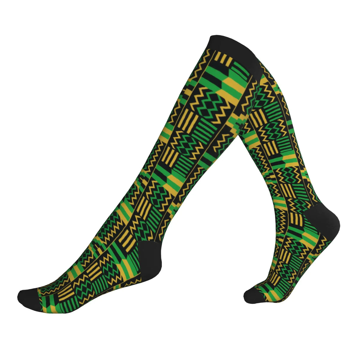Ethnic Tribal Ankara African Zig Zag Men's Sports Compression Socks Unisex Fashion  Spring Summer Autumn Winter Dress Socks