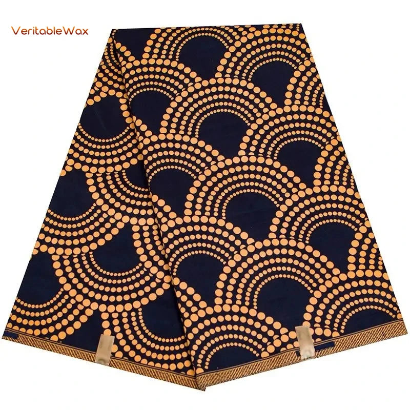 Ankara African Print Batik Pagne Real Wax Fabric DIY Sewing Patchwork Wedding Dress Craft Material Polyester High Quality Tissu