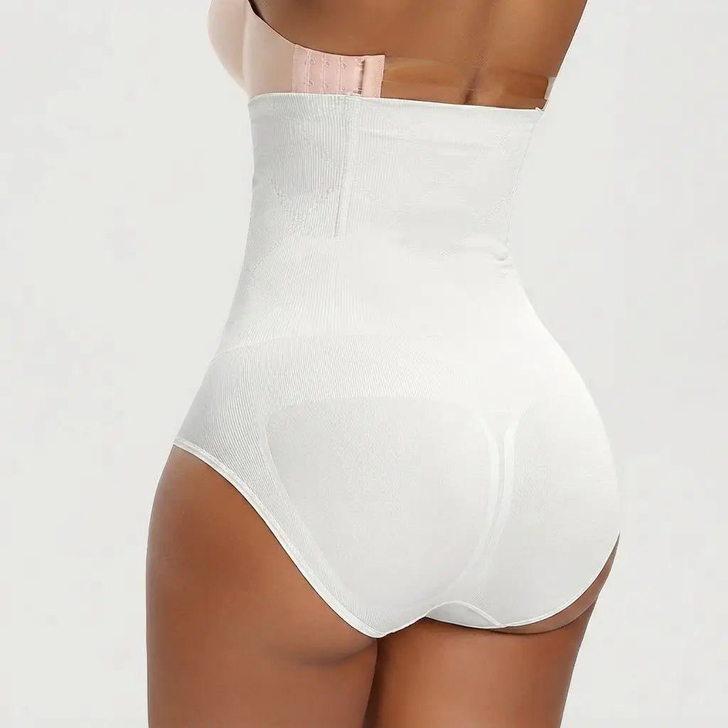 Postpartum Tummy Control Shapewear Briefs, High Waist Elastic Butt Lifting Underwear