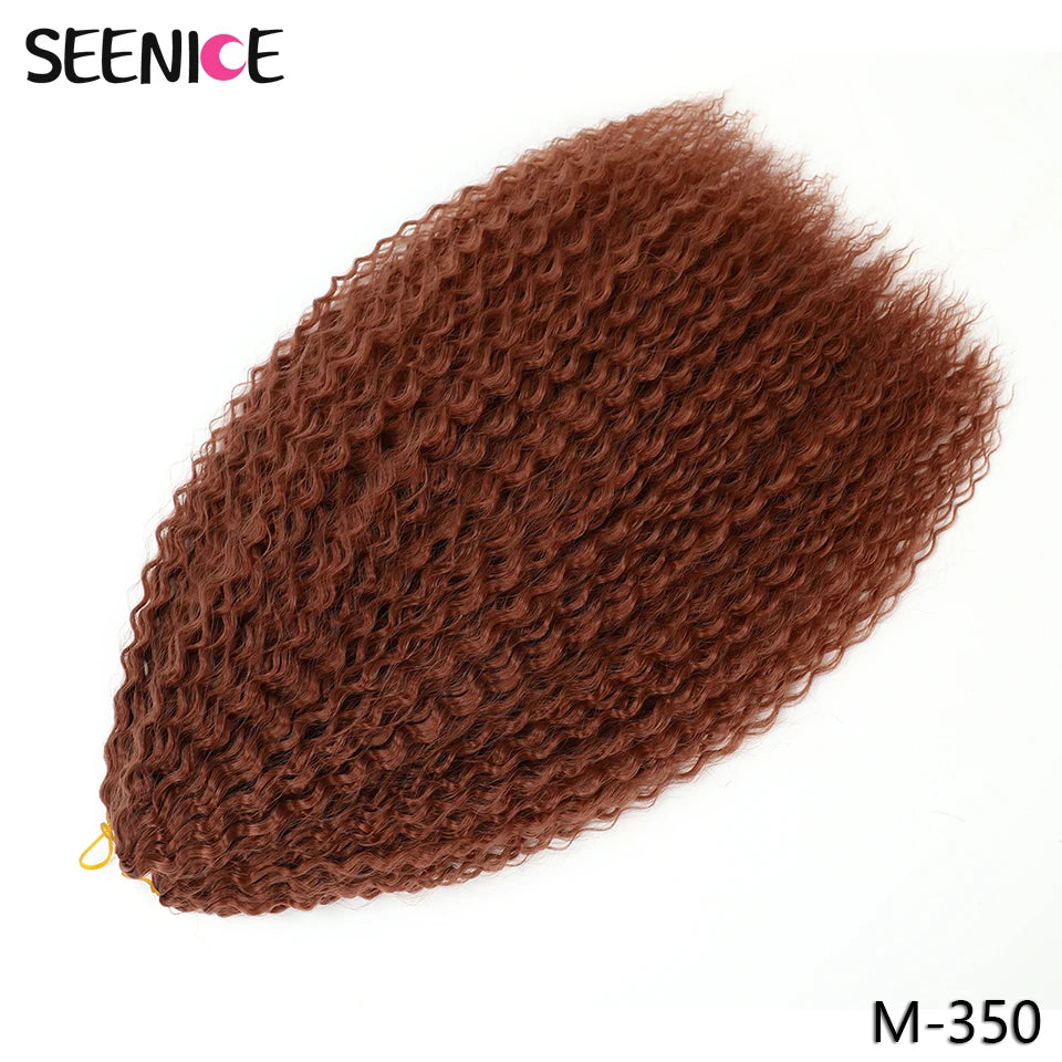 Kinky Curly Afro Curls Crochet Hair Braiding Hair Extensions Synthetic African Braided Hair For Braids Soft Ombre Pink Black