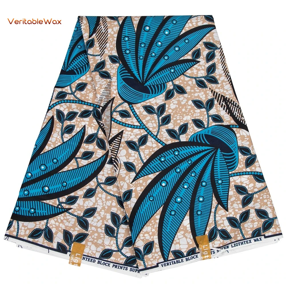 Ankara African Print Batik Pagne Real Wax Fabric DIY Sewing Patchwork Wedding Dress Craft Material Polyester High Quality Tissu