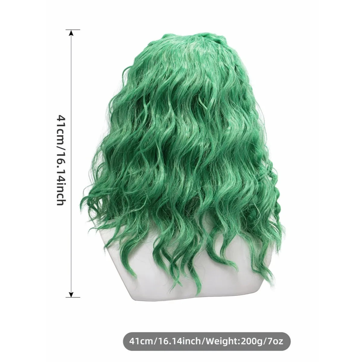 Synthetic Middle Part Orange Green Short Curly Fluffy Hollow Heart Braid Wig Cosplay Party Costume African Style Hairpiece