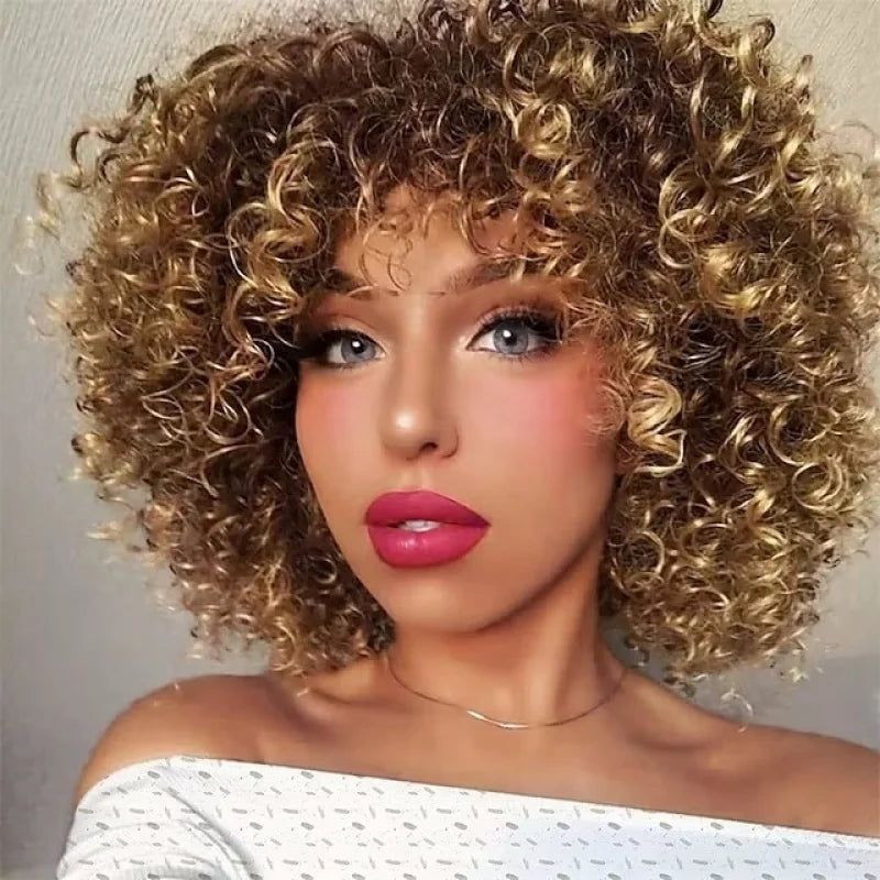 African Afro , Short Curly Wig for Black Women