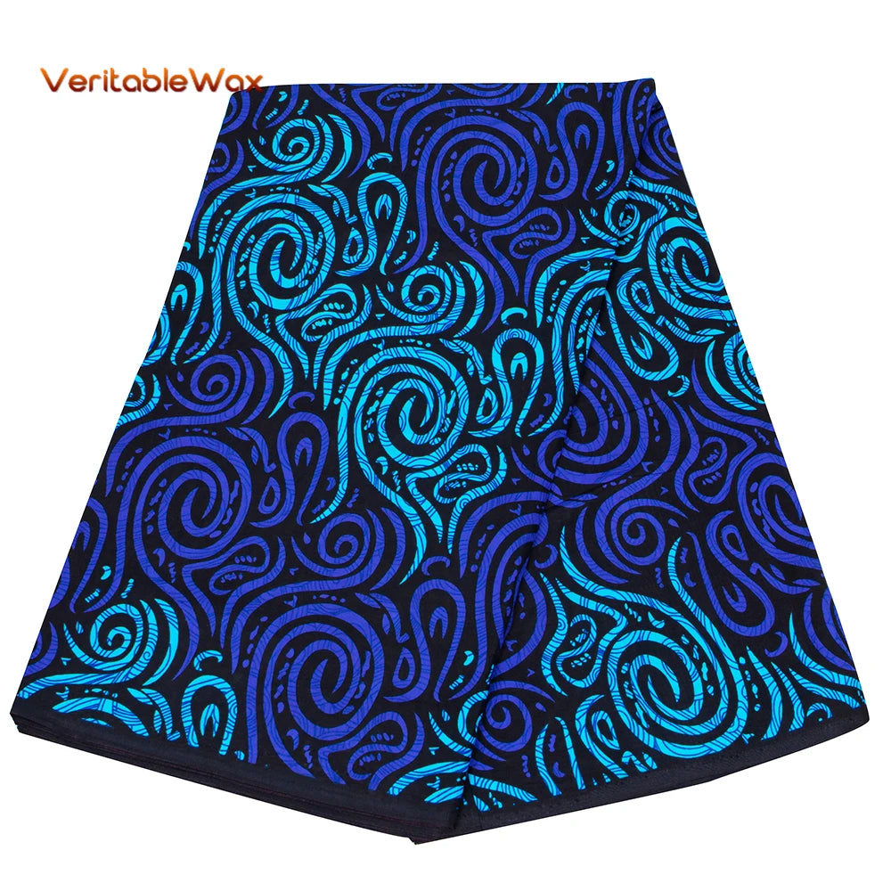 Ankara African Print Batik Pagne Real Wax Fabric DIY Sewing Patchwork Wedding Dress Craft Material Polyester High Quality Tissu