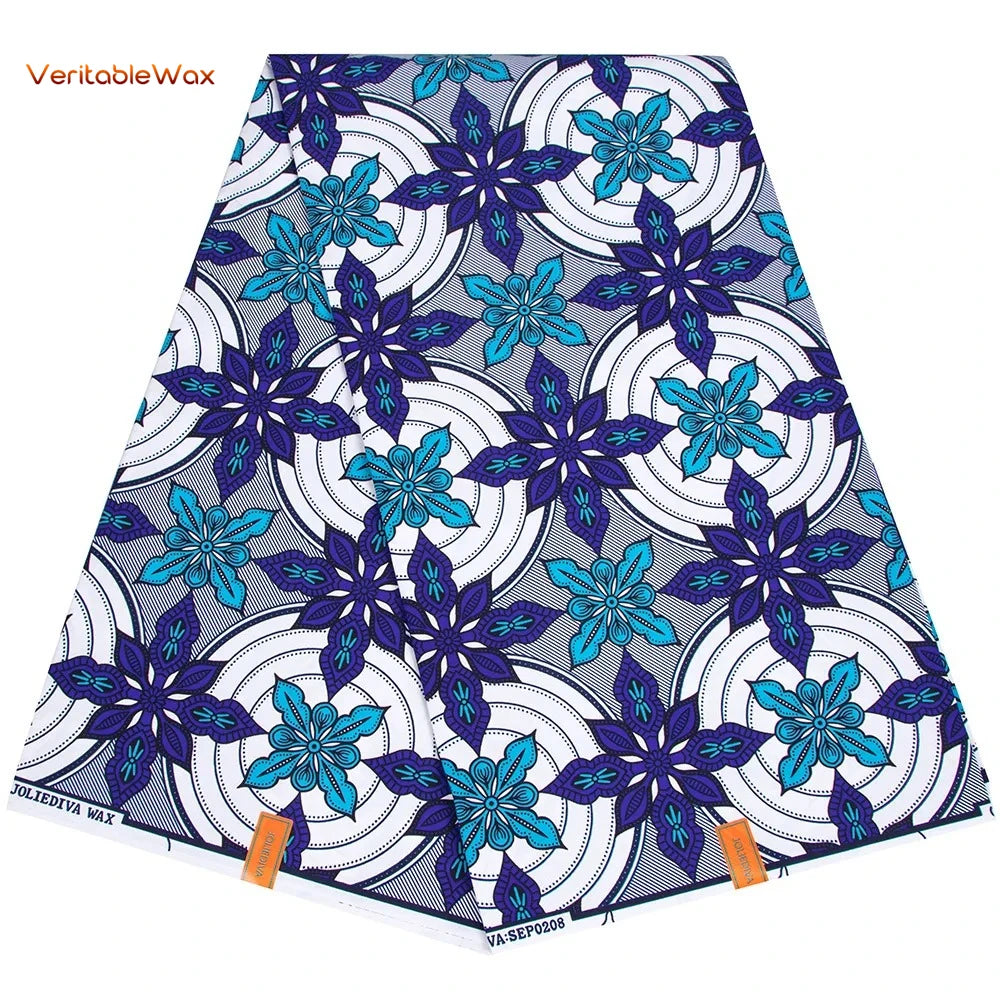 Ankara African Print Batik Pagne Real Wax Fabric DIY Sewing Patchwork Wedding Dress Craft Material Polyester High Quality Tissu