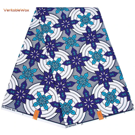 Ankara African Print Batik Pagne Real Wax Fabric DIY Sewing Patchwork Wedding Dress Craft Material Polyester High Quality Tissu