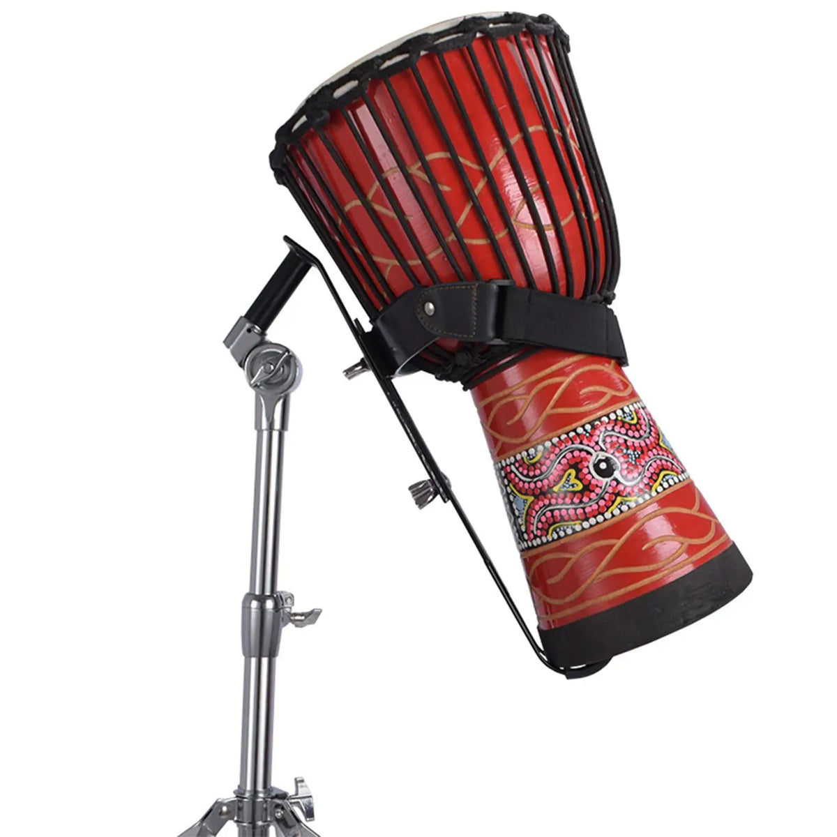 African Drum Metal Stand Adjustable Drum Holder Rack Stable Braced Legs Drum Accessory for Percussion Show Drum