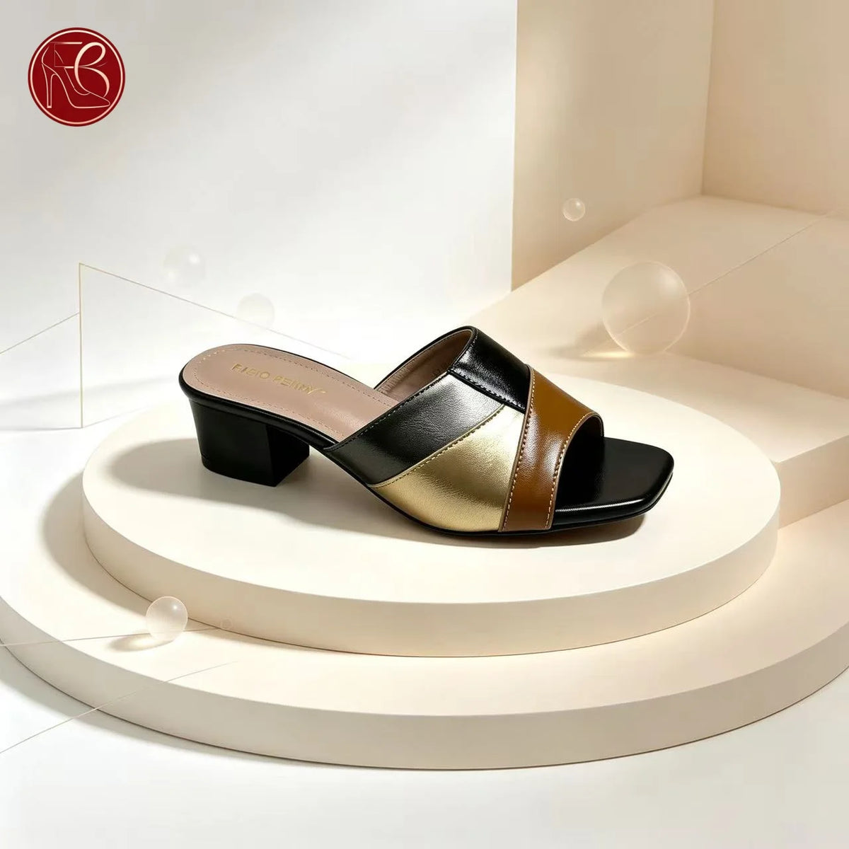FABIO PENNY Round-Toe Thick-Soled Colorful Women's Slippers African Style Fashionable Sandals Suitable For Women's Casual Wear