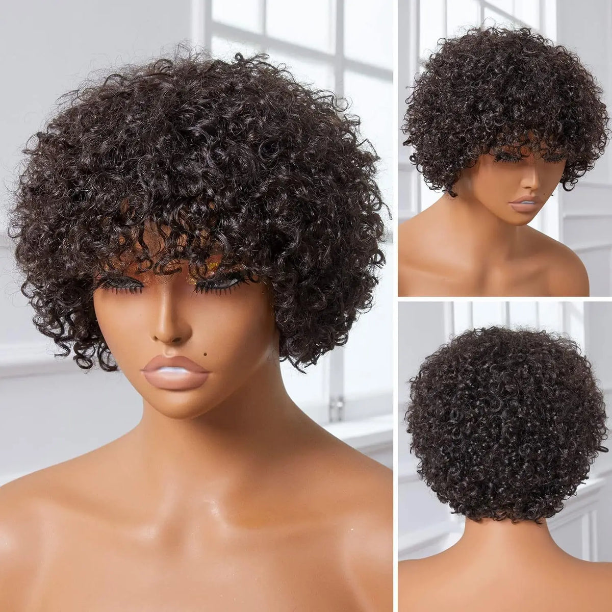 Cross-border , short for African women, small curly afro , high-temperature synthetic fiber wig