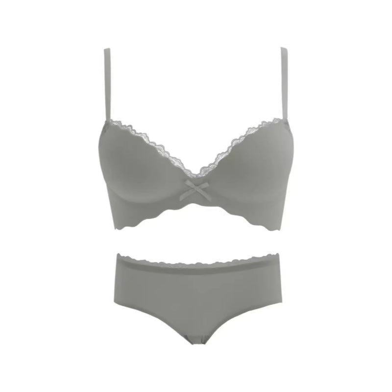 Seamless Push-Up Wireless Bra Set for Small Bust