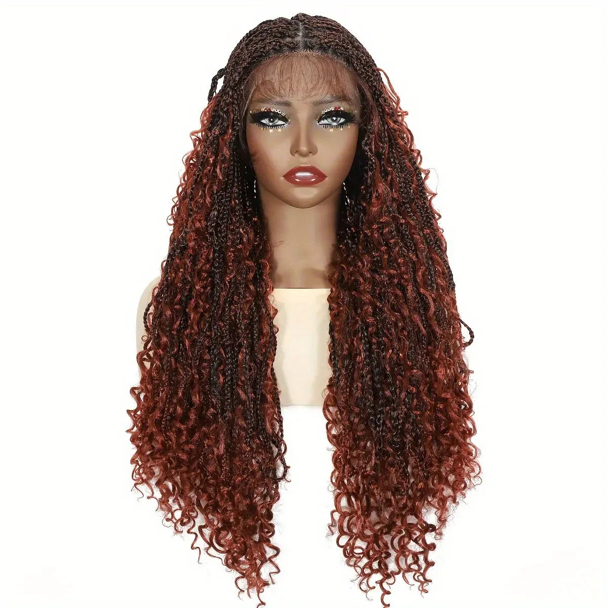 TK Amazon Cross-Border African Crochet Wig Three-Strand Braid Goddess Box Braids Crochet Hairpiece
