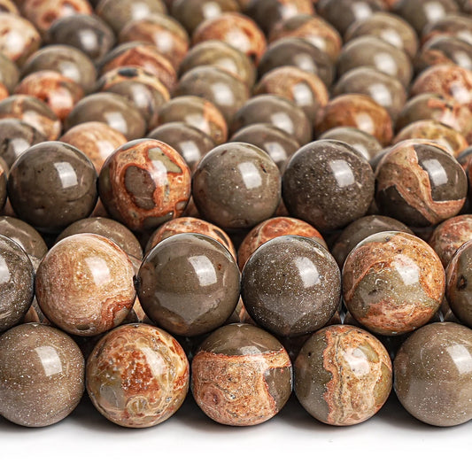 8/10mm Natural Stone Beads African Brown Rhyolite Beads Strands Round Loose Spacer Beaded For Jewelry Making DIY Bracelet