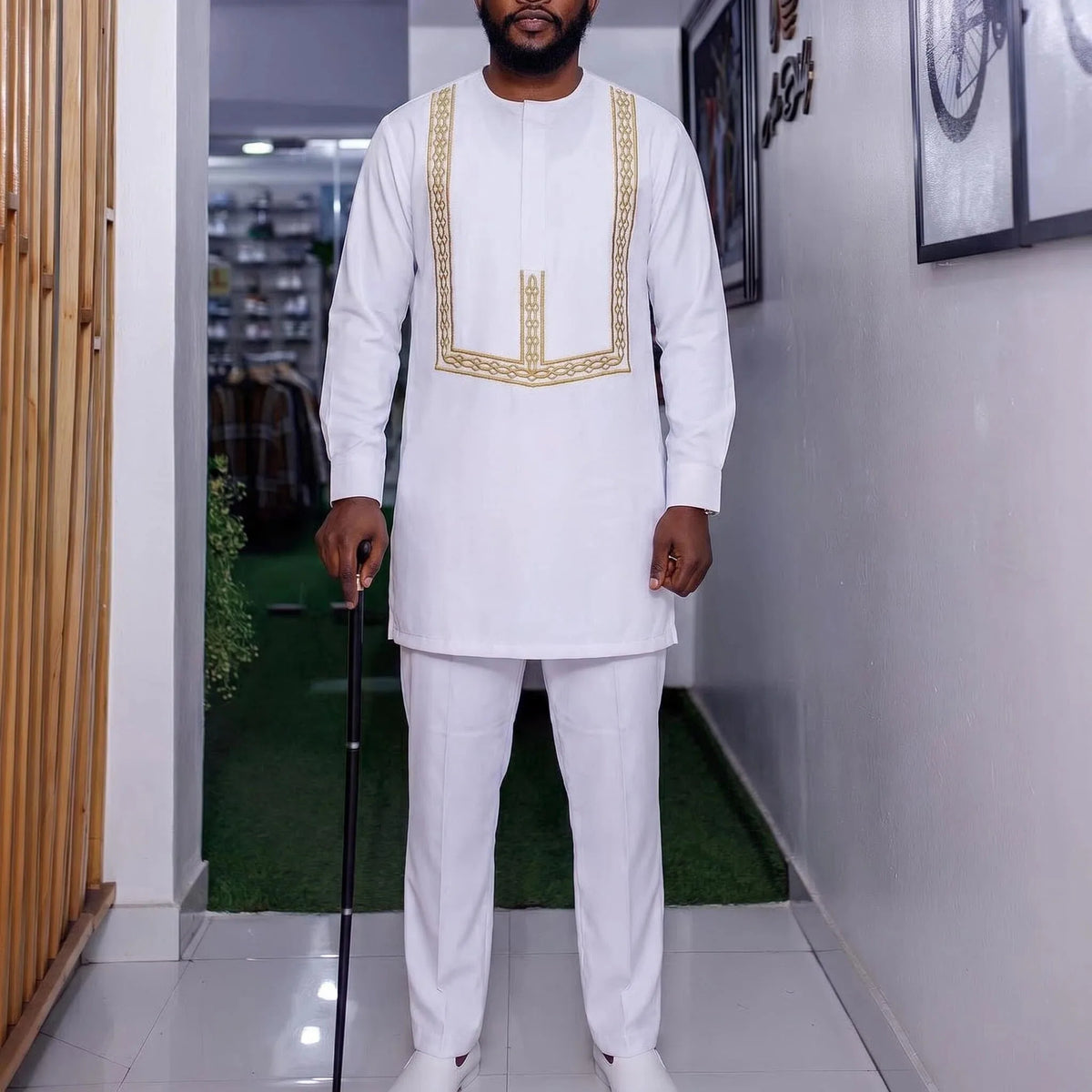 Men's Designer Clother Luxury Brand Clothing For Male African Traditional Outfit Dashiki 2Pc Elegant Men Suits Full Pant Sets