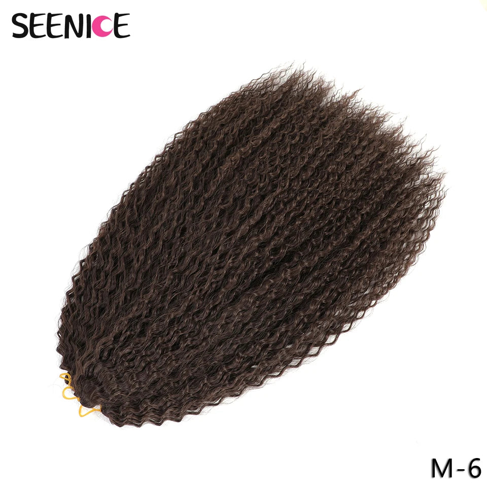 Kinky Curly Afro Curls Crochet Hair Braiding Hair Extensions Synthetic African Braided Hair For Braids Soft Ombre Pink Black