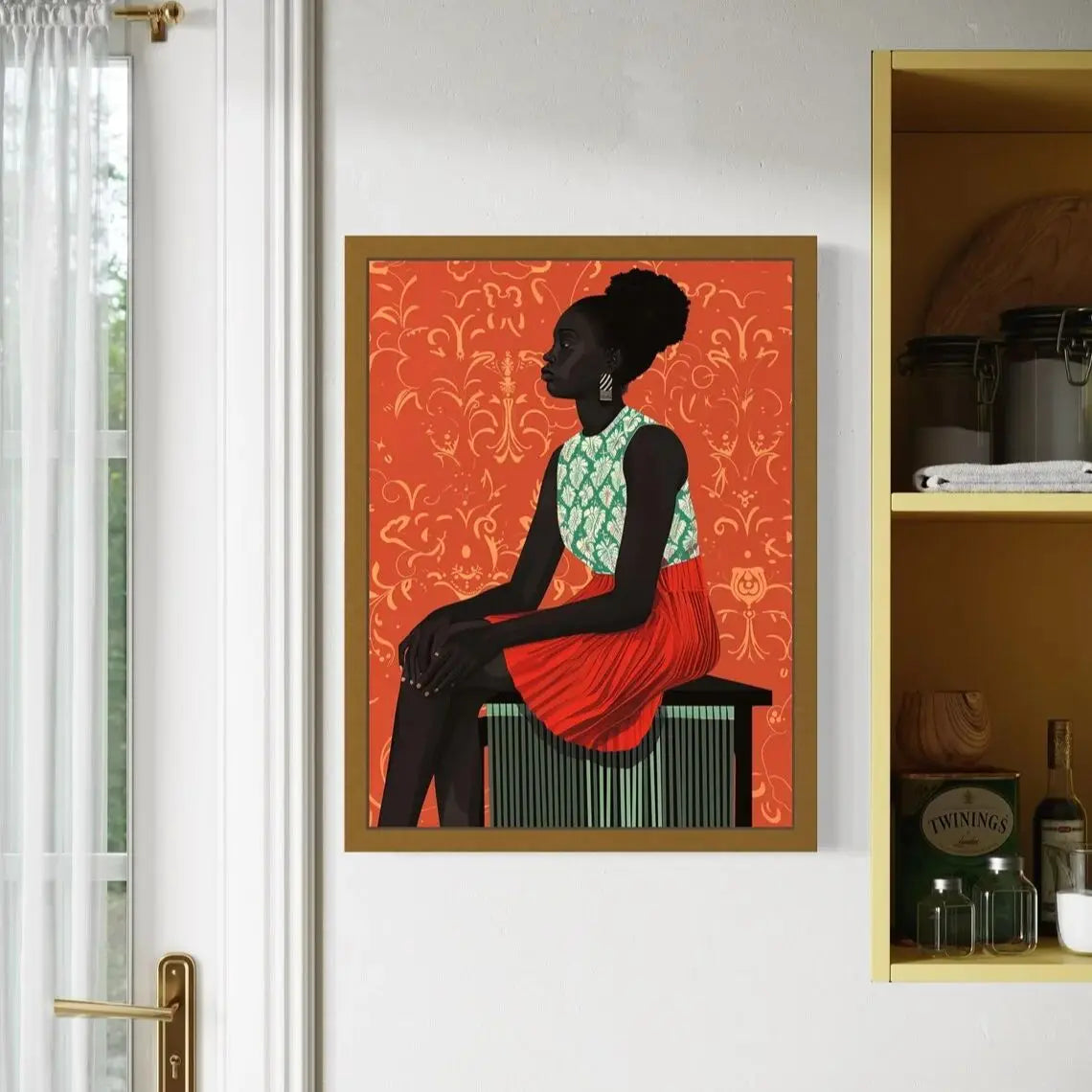 Black Woman Art, Abstract Black Art, Black Girl Wall Art, Woman Wall Art, Afrocentric Decor, African American Art, Black A