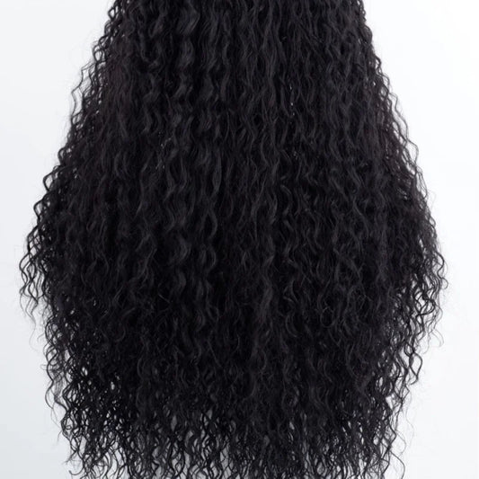 - , Latin American , wool long , African wig, middle-parted curly hair