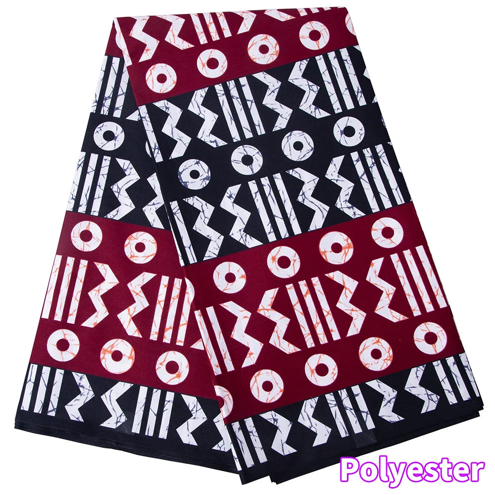 Ankara African Print Batik Pagne Real Wax Fabric DIY Sewing Patchwork Wedding Dress Craft Material Polyester High Quality Tissu