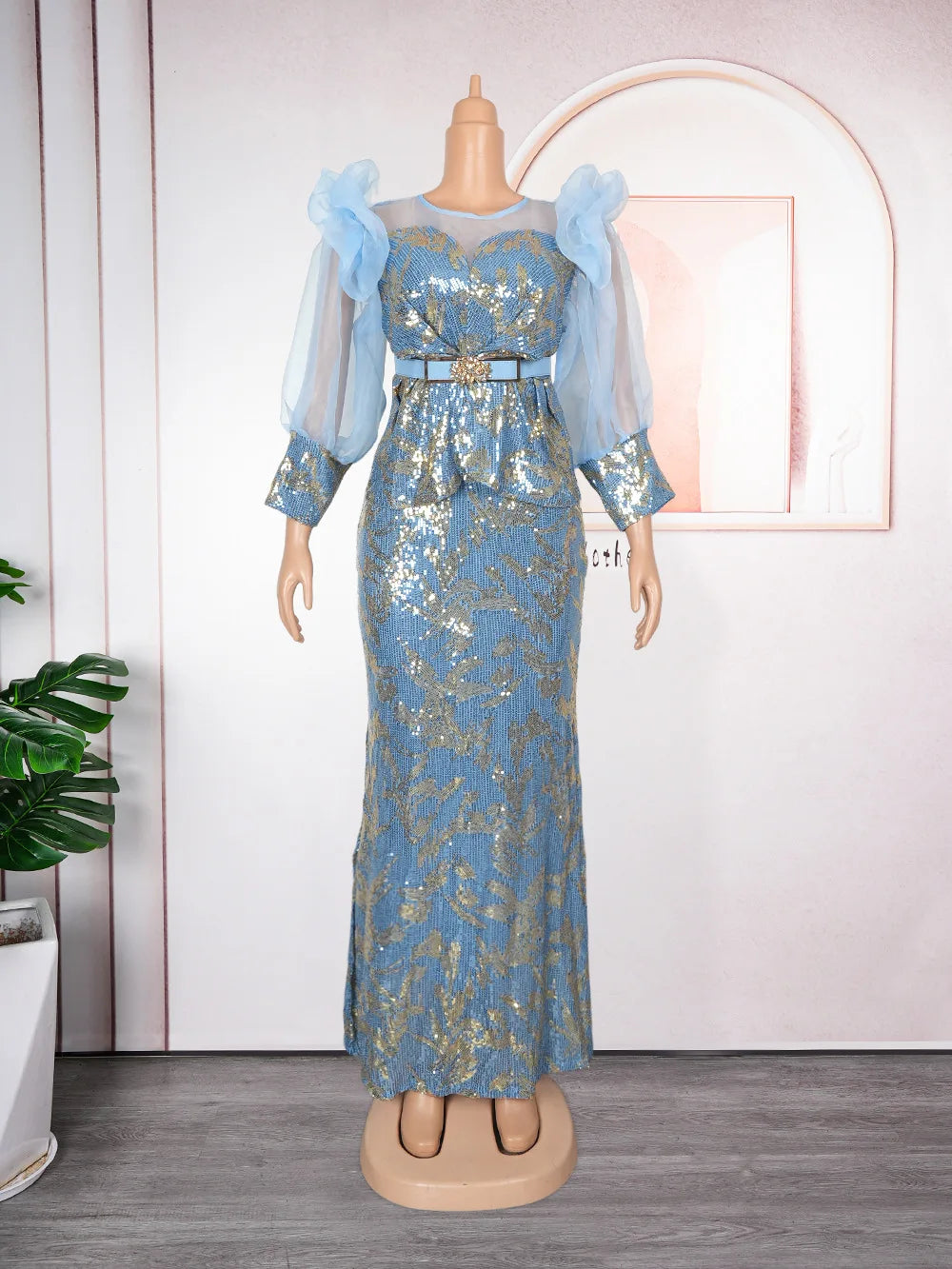 2025 New Women African Party Dress Dashiki Ankara Wedding Evening Gown Elegant Turkey Muslim Maxi Dress Plus Size Fashion