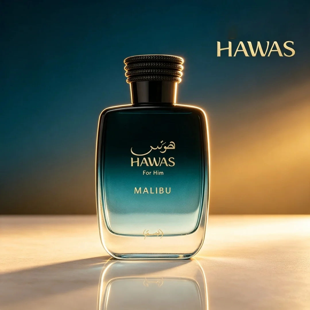 Hawas Malibu by Rasasi 100ml  Unisex EDP, Pineapple & Orange Aromatic Fragrance