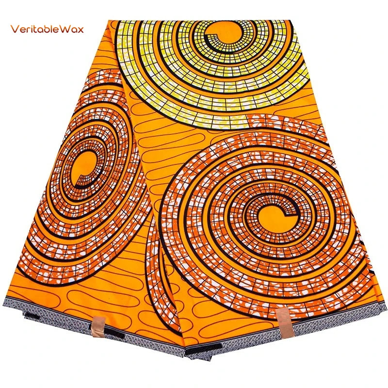 Ankara African Print Batik Pagne Real Wax Fabric DIY Sewing Patchwork Wedding Dress Craft Material Polyester High Quality Tissu