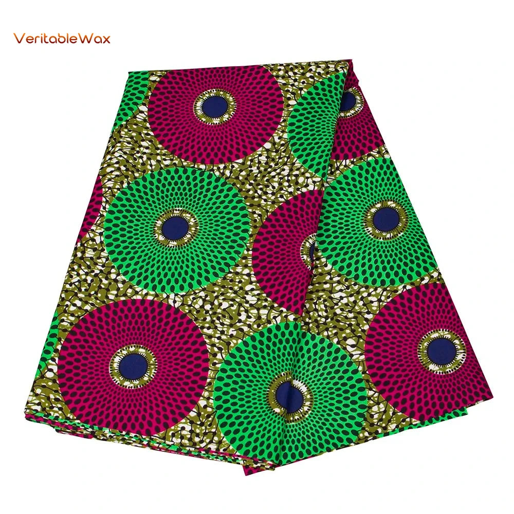 Ankara African Print Batik Pagne Real Wax Fabric DIY Sewing Patchwork Wedding Dress Craft Material Polyester High Quality Tissu