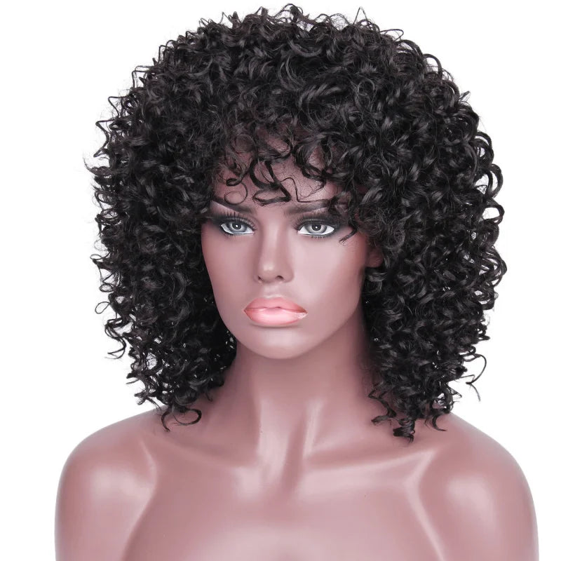 African Afro , Short Curly Wig for Black Women