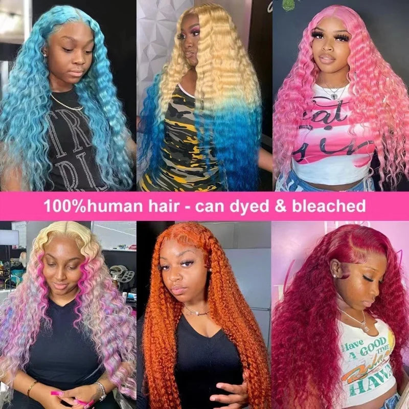 Wig with African-style small curls, 13*4 lace front, middle parting, long curly synthetic hair, high-temperature fiber cap