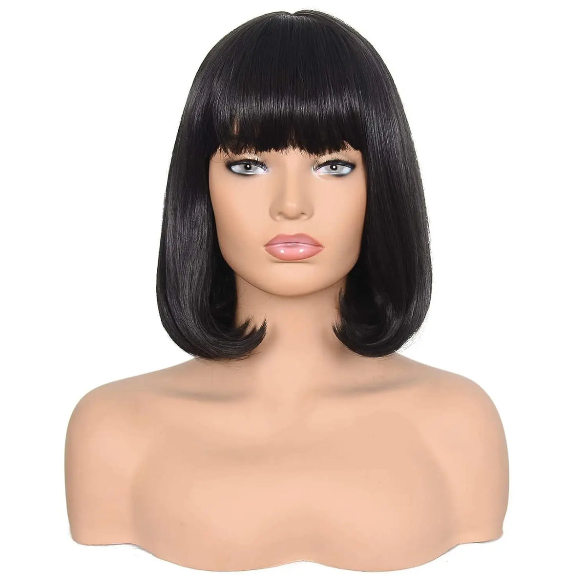 African , high-temperature , bangs, bob cut, T-shaped synthetic fiber headgear, wigs