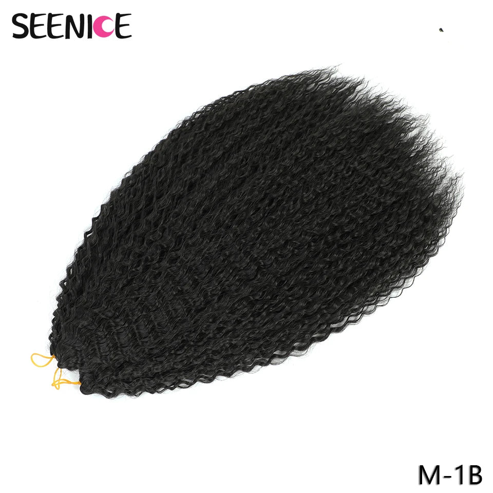 Kinky Curly Afro Curls Crochet Hair Braiding Hair Extensions Synthetic African Braided Hair For Braids Soft Ombre Pink Black