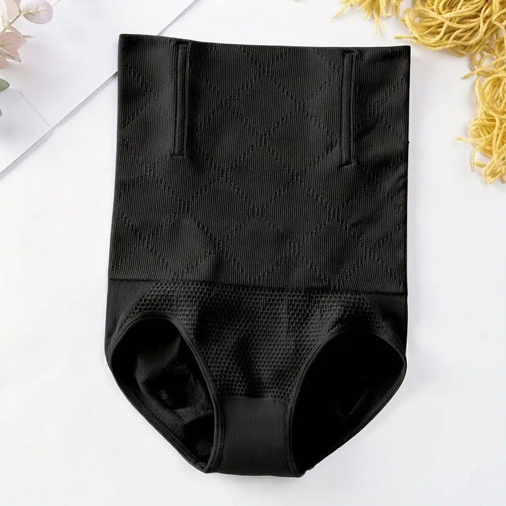Postpartum Tummy Control Shapewear Briefs, High Waist Elastic Butt Lifting Underwear