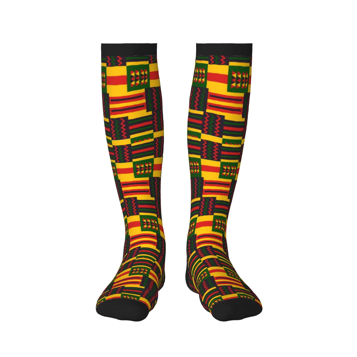 Ethnic Tribal Ankara African Zig Zag Men's Sports Compression Socks Unisex Fashion  Spring Summer Autumn Winter Dress Socks