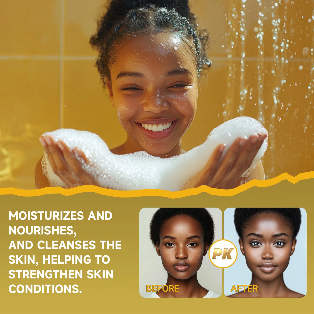 Multiple-Pack of Shea Butter African Black Soap, Solid Soap, Rich in Natural Shea Butter, Deeply Cleanses Dirt, Oil, and Skin Im