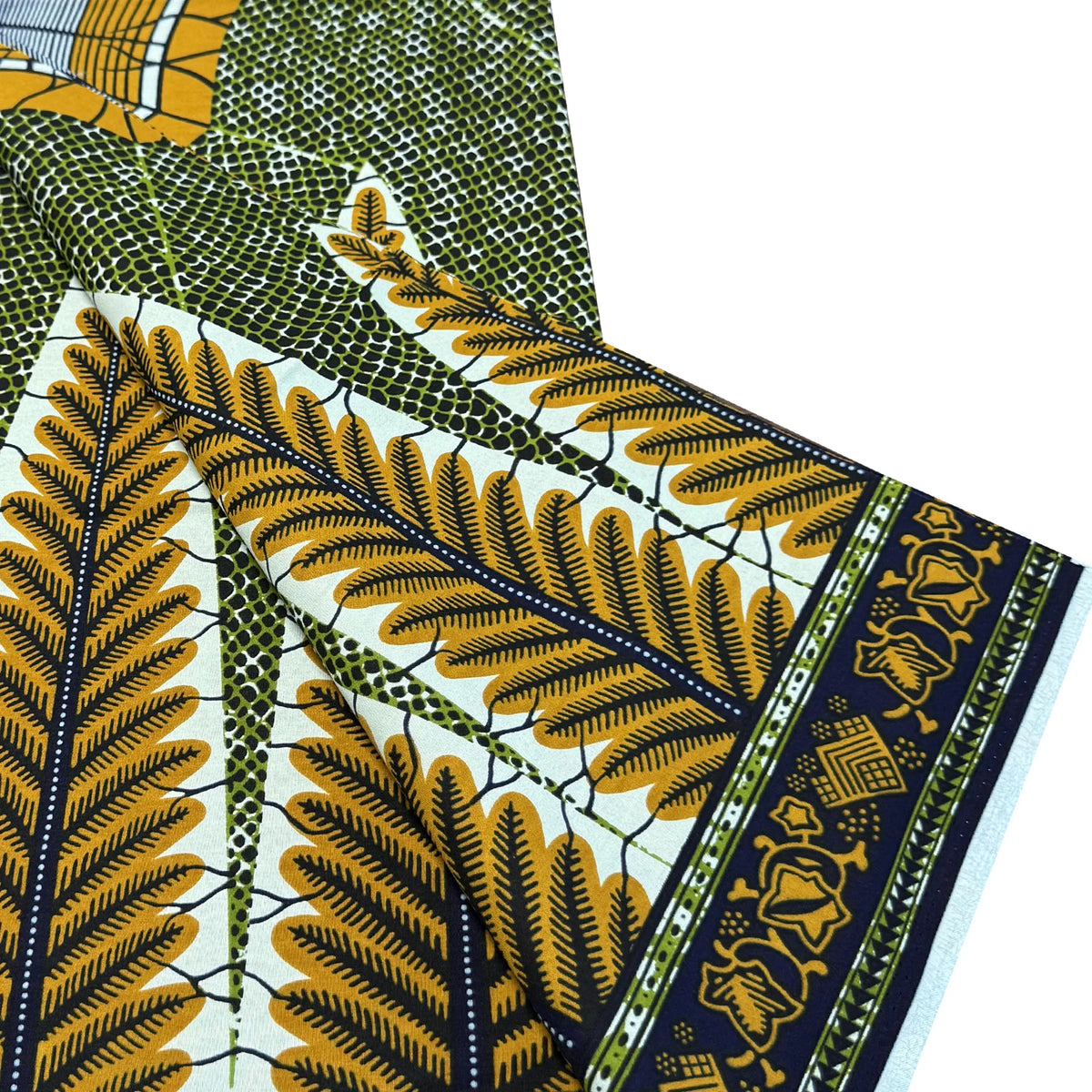 African Ankara Wax Print Fabric Palm Leaf Pattern Dutch Style Cotton Pagne for Dress Sewing Home Textile Decor Cloth