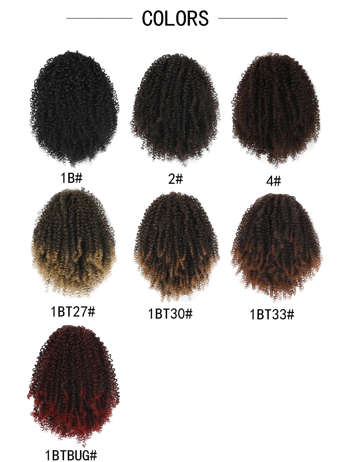 Synthetic Drawstring Curly Hair Ponytail Extension for African Women Short Afro Kinky Curly Hairpieces Fake Tail