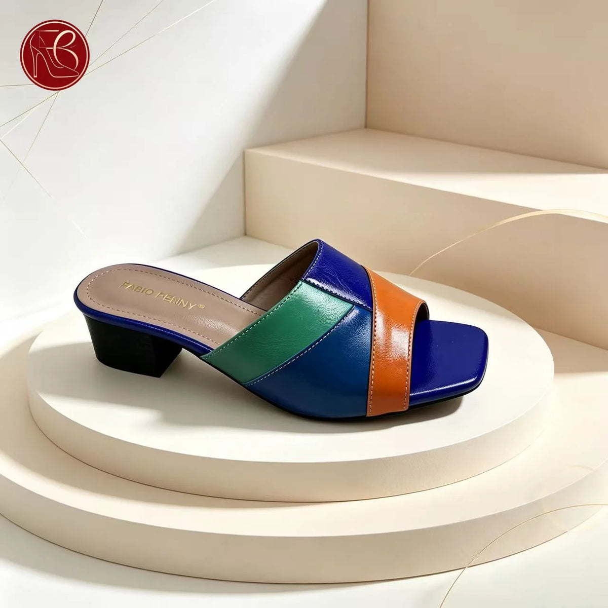 FABIO PENNY Round-Toe Thick-Soled Colorful Women's Slippers African Style Fashionable Sandals Suitable For Women's Casual Wear