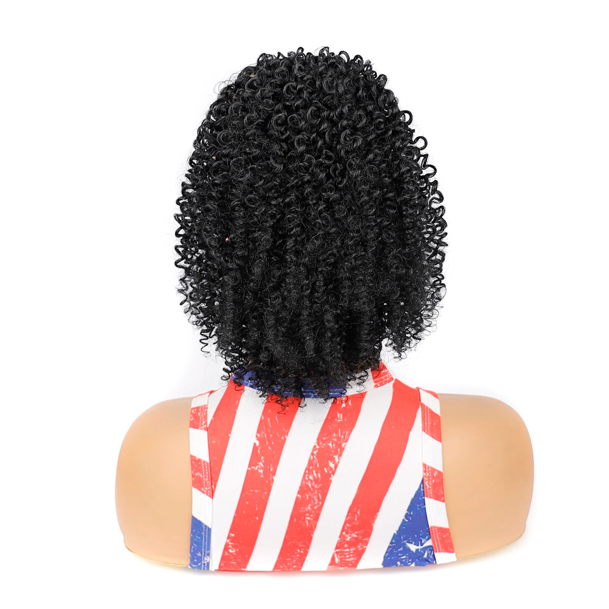 Synthetic Drawstring Curly Hair Ponytail Extension for African Women Short Afro Kinky Curly Hairpieces Fake Tail
