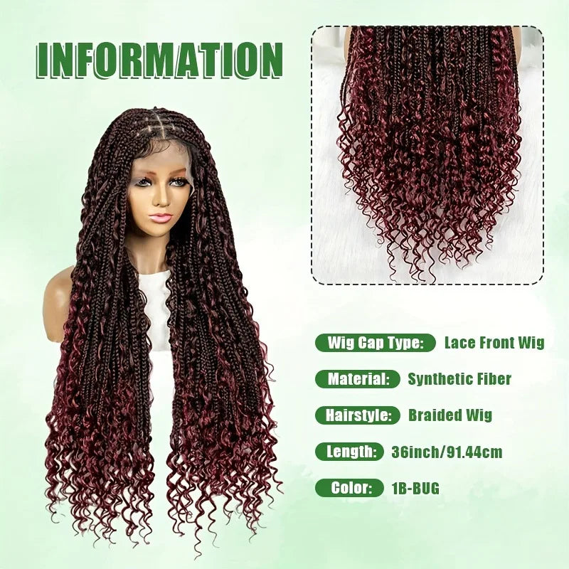 TK Amazon Cross-Border African Crochet Wig Three-Strand Braid Goddess Box Braids Crochet Hairpiece
