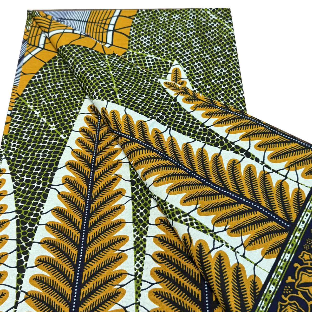 African Ankara Wax Print Fabric Palm Leaf Pattern Dutch Style Cotton Pagne for Dress Sewing Home Textile Decor Cloth