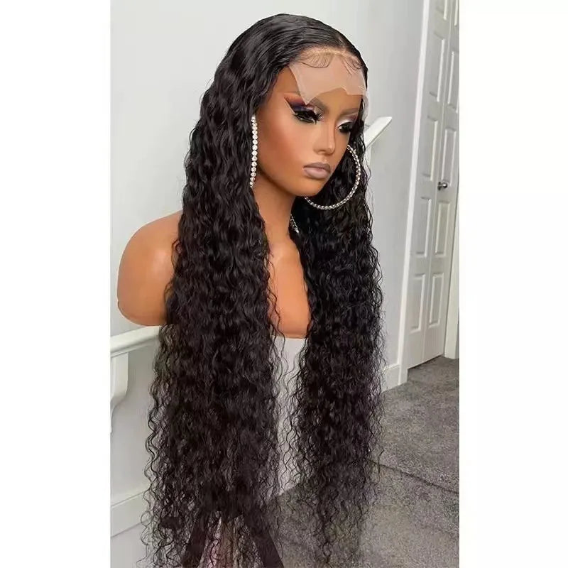 European and American wigs, lace front small curls, middle-parted long curly hair, fashionable synthetic hairpieces for African