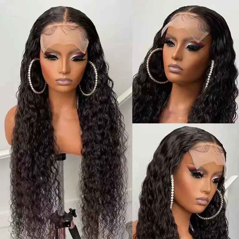 European and American wigs, lace front small curls, middle-parted long curly hair, fashionable synthetic hairpieces for African