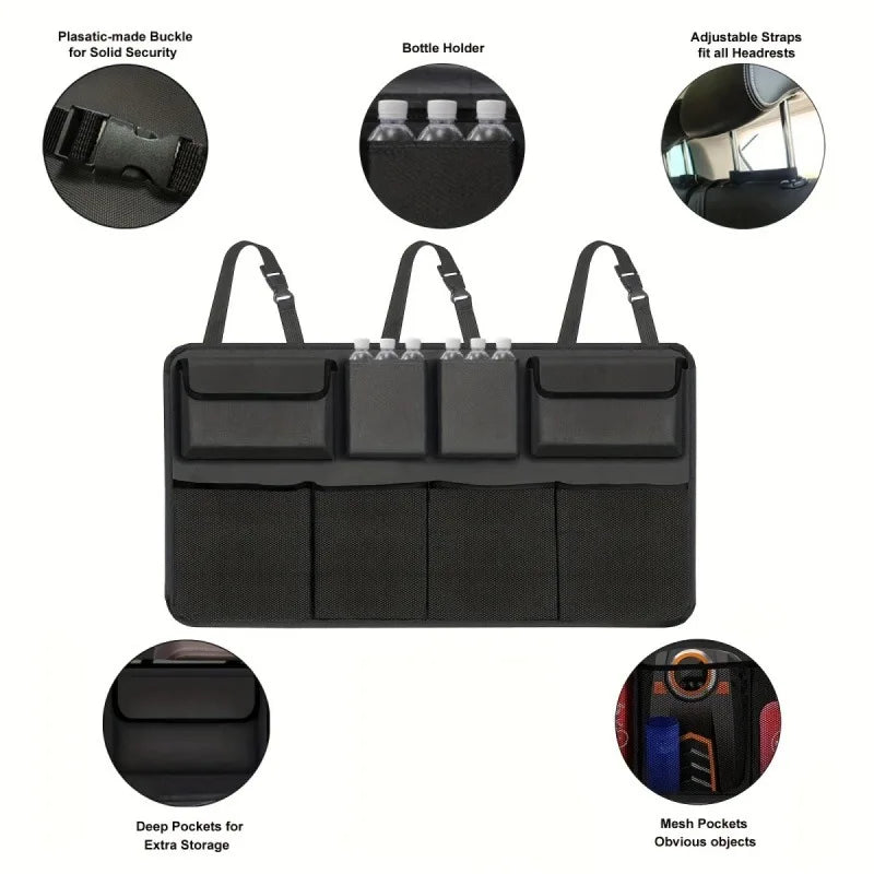 JFBONIN Car Seat Back Storage Hanging Bag SUV Car Waterproof Storage Storage Box Mesh Pocket Car Interior Supplies