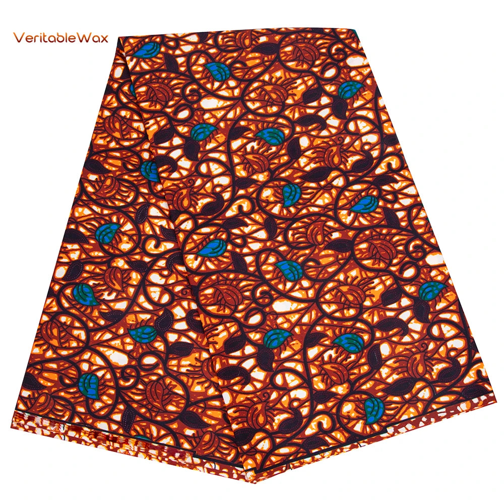 Ankara African Print Batik Pagne Real Wax Fabric DIY Sewing Patchwork Wedding Dress Craft Material Polyester High Quality Tissu