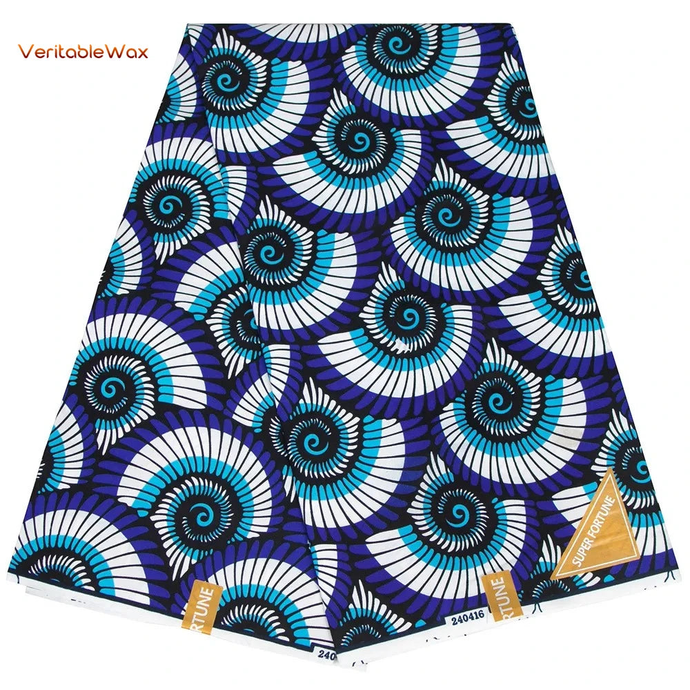 Ankara African Print Batik Pagne Real Wax Fabric DIY Sewing Patchwork Wedding Dress Craft Material Polyester High Quality Tissu
