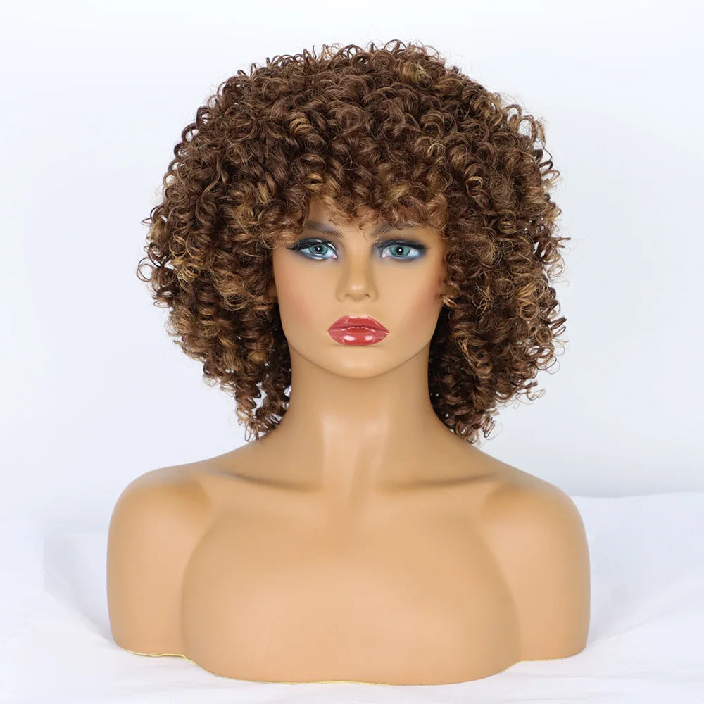African Afro , Short Curly Wig for Black Women