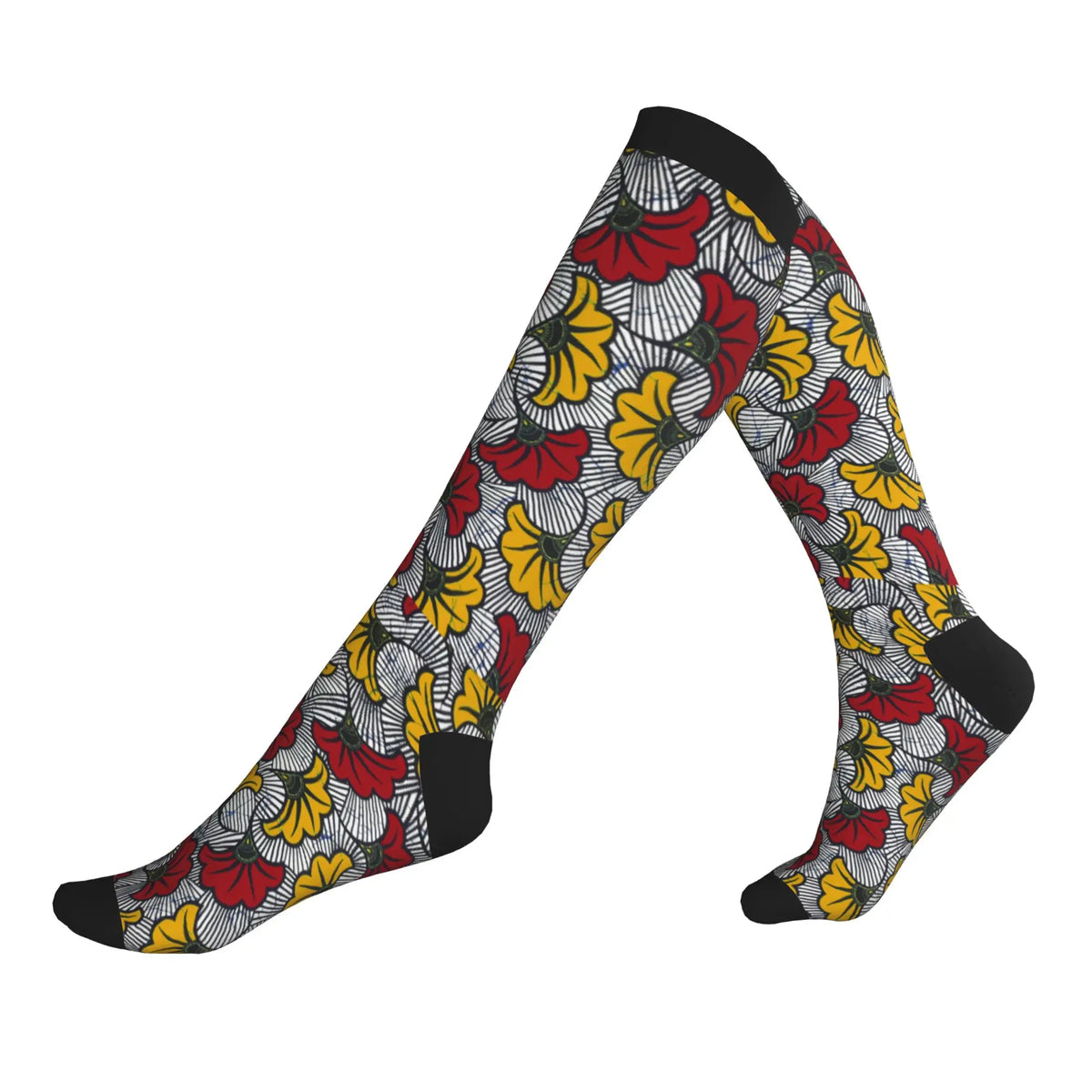 Ethnic Tribal Ankara African Zig Zag Men's Sports Compression Socks Unisex Fashion  Spring Summer Autumn Winter Dress Socks