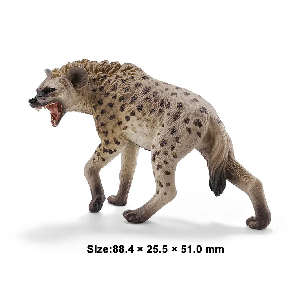 Toymany Simulation African Wild Dog Wildlife Animal Model Toy Mini Figures Dolls Action Figurines Toys Children Gift Cake Decora
