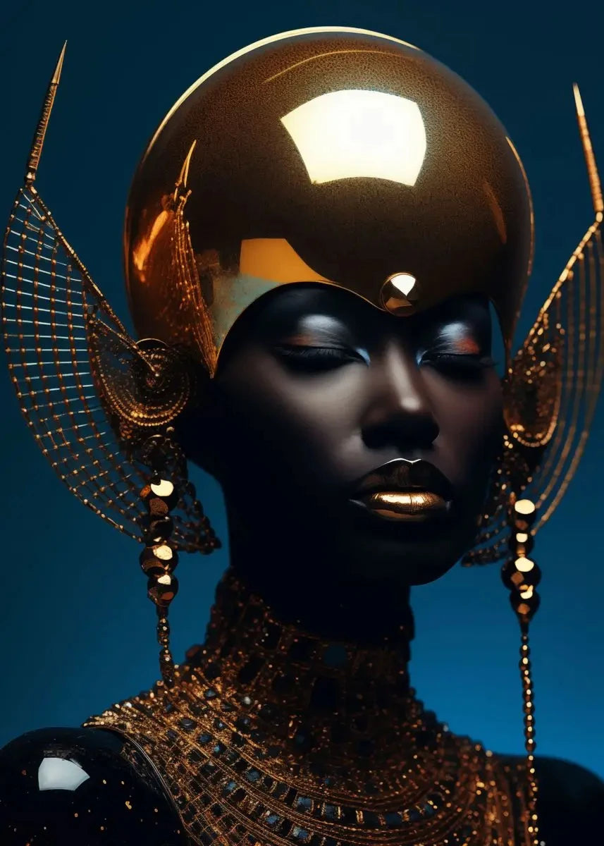 African Black Women Poster Prints Egyptian Queen Pharaoh Canvas Painting Modern Wall Art Pictures Home Living Room Decor Cuad