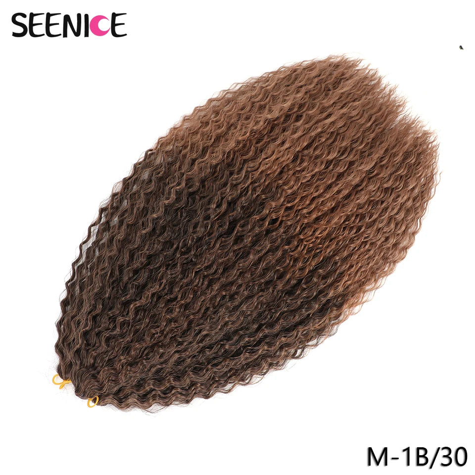Kinky Curly Afro Curls Crochet Hair Braiding Hair Extensions Synthetic African Braided Hair For Braids Soft Ombre Pink Black